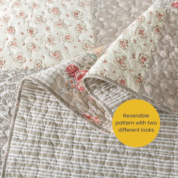 SLPR - Walk in the Cotswolds Patchwork Cotton Quilt Set, Queen - Image 5