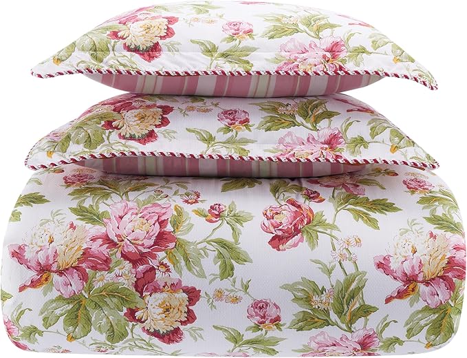Waverly Forever Peony 4-Piece 100% Cotton Comforter Set - Image 3