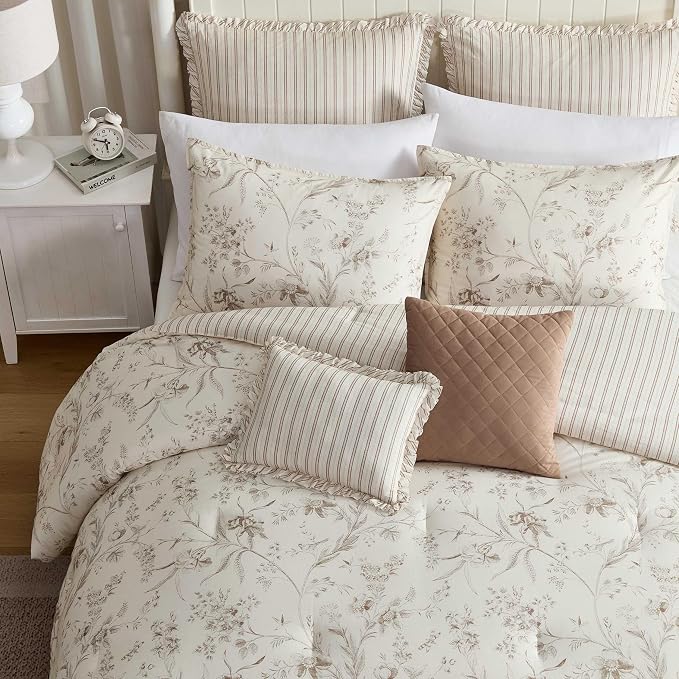 Laura Ashley - Reversible Cotton Twin Comforter Set - Image 4