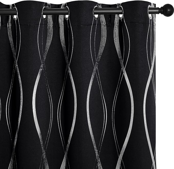 NICETOWN Black Out Curtains for Small Window, 2 Panels, 42 inches Wide by 40 by NICETOWN