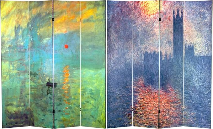 Red Lantern Double Sided Works of Monet Canvas Impression Sunrise/Houses of by RedLantern