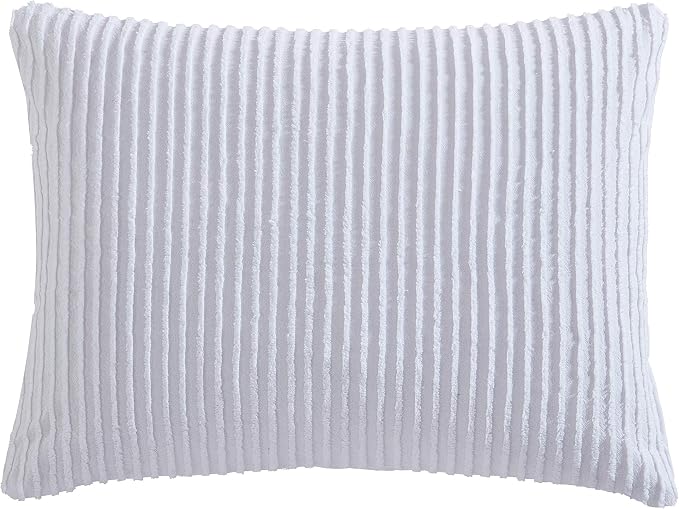 Beatrice Home Fashions Channel Chenille Standard Sham, lightweight tufted 100% by BeatriceHomeFashions