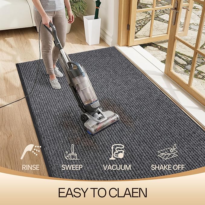 Amyracel Front Door Mat Indoor Outdoor Entrance, 36" x 120" All-Season Waterproof Doormat for Enterway, Heavy Duty Commercial Floor Mat, Fade Resistant, Rubber Back, Low Profile, Easy Clean