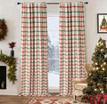 DriftAway 100% Blackout Plaid Curtains 102 Inches Long 2 Panels Red Green | by DriftAway
