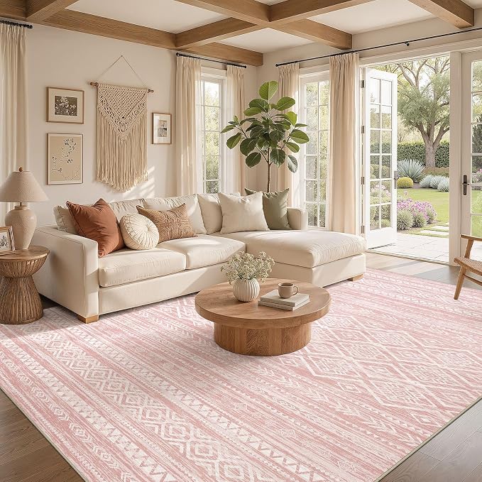 Nakagishi Area Rug Living Room Rugs: 5x7 Large Soft Machine Washable Boho - Image 2