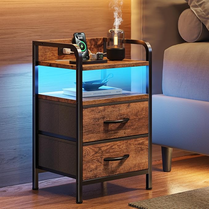 Huuger Nightstands Set of 2, Night Stand - Image 2