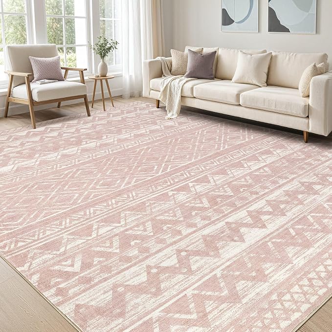 cotiled Boho 10x14 Area Rug for Living Room: Large Moroccan Washable Rug | by COTILED