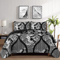 DJY Damask Quilt King Size, Boho Lightweight Bedding Set 3 Pcs, Soft by HOME