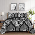 DJY Damask Quilt Set California King, Lightweight Bedding Set 3 Pcs, All Season by HOME