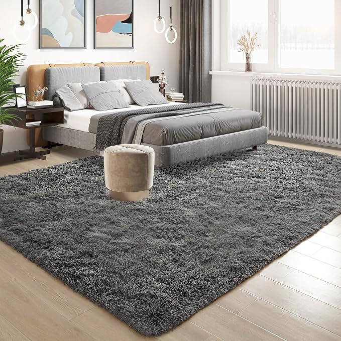 Soft Fluffy Rugs for Bedroom, 4x6 Area Rug for Living Room, Modern Shaggy Room - Image 2