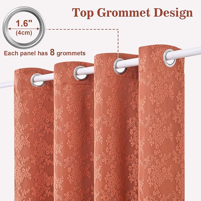 Yinhua Terracotta Curtains for Living Room Double Layer Curtain - Image 4