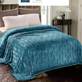 Whale Flotilla Soft Flannel Fleece Bed Blanket Queen Size, Teal | Cozy by WHALEFLOTILLA