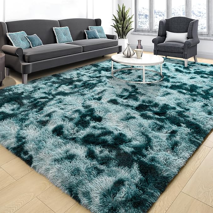 Fluffy Large Rugs for Living Room, Area Rug 6x9 Soft Carpet for Bedroom - Image 3