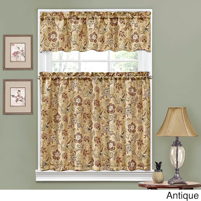Waverly Navarra Crimson Tier & Valance Set - Image 5