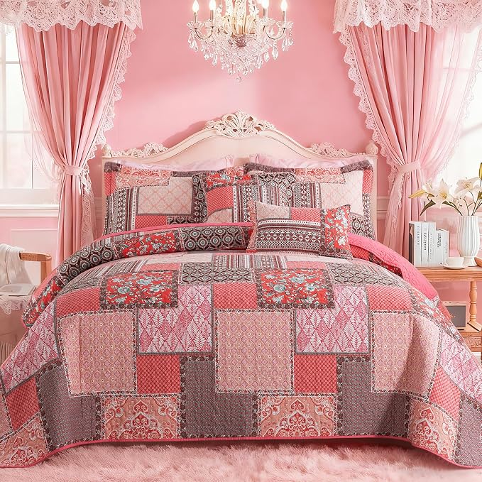 VAPUTAR Cotton King Size Quilt Bedding Sets by VAPUTAR