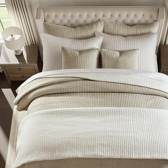 Levtex Home Cross Stitch Reversible Full/Queen Quilt Set - Image 3