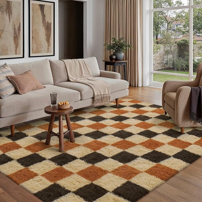 Soft Shag Rug 9x12 Living Room High Pile Non-Slip Fluffy Carpet | Machine - Image 2