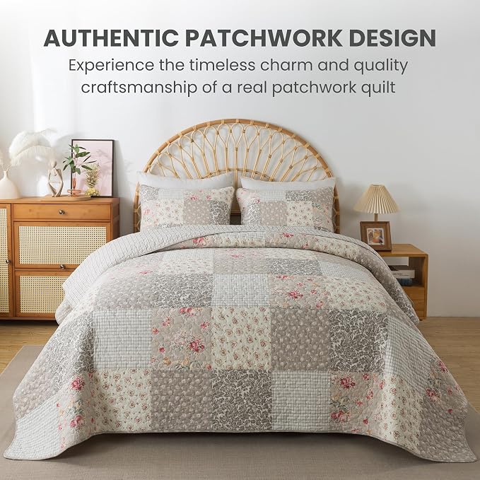SLPR - Walk in the Cotswolds Patchwork Cotton Quilt Set, King - Image 2