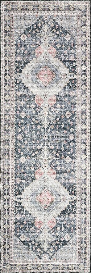 Loloi Skye Collection SKY-02 Charcoal/Multi 7' x 9' Oval Area Rug