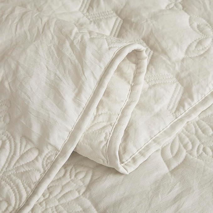 B2EVER Boho Light Beige Quilt Queen Size Bedding Sets - Image 5