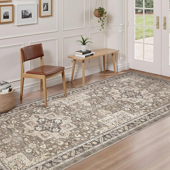cotiled 3x8 Hallway Runner Rug for Entryway, Non-Slip Vintage, and Laundry Room - Image 3
