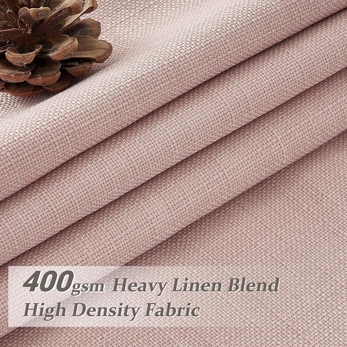 Elegant Blush Pink High Blackout High Ceiling Curtains 102 Inches Long - Image 3