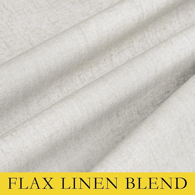 NICETOWN 100% Blackout Linen Texture Curtains 70 inches Long, Thermal Insulated - Image 8