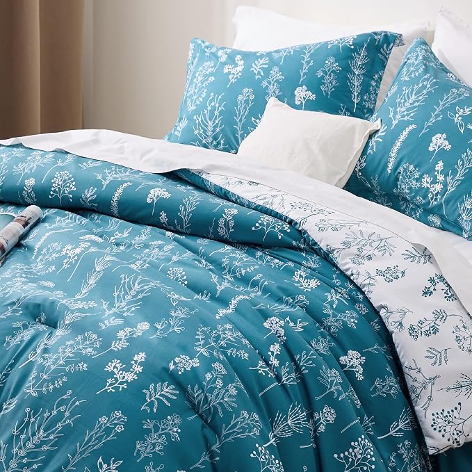 Bedsure Teal Blue King Comforter Set - Image 3