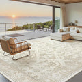 Soalmost 8x10 Area Rugs Large Washable Living Room Rug Non-Slip Beige/Brown | by Soalmost