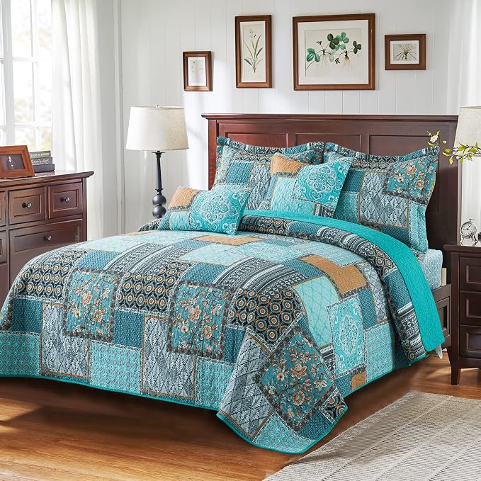BEDIFANY 3 Pieces Cotton King Size Quilt Sets, King Quilted Coverlets | - Image 2