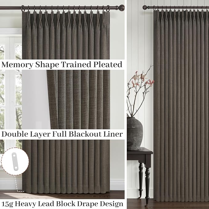 Pinch Pleated Extra Long 102 Inches Curtains - Image 4