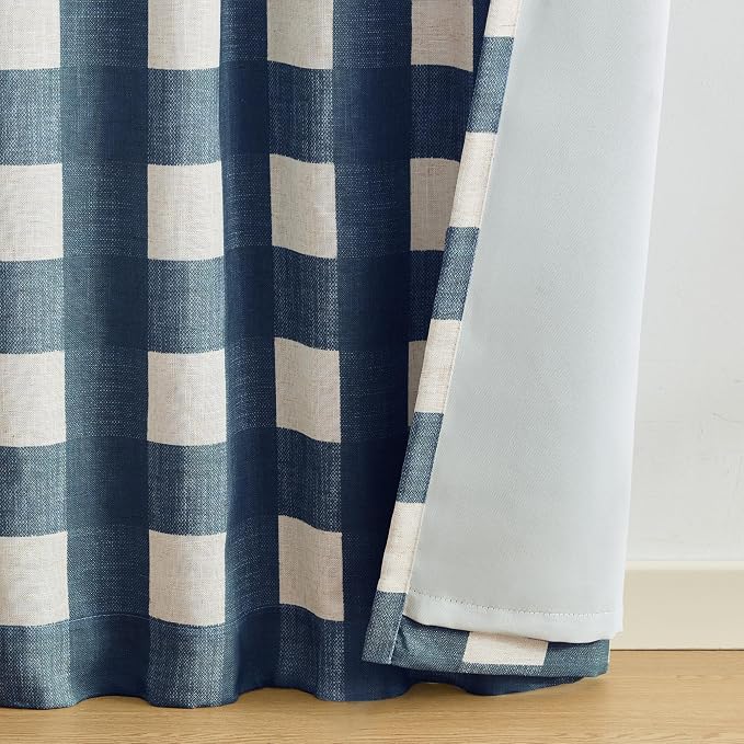 Grainger Rod Pocket Back Tab Window Curtain Panel, Indigo - Image 4