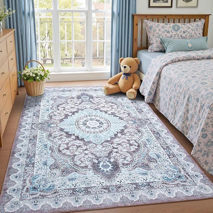 Macgace Washable Vintage Area Rug - Image 2
