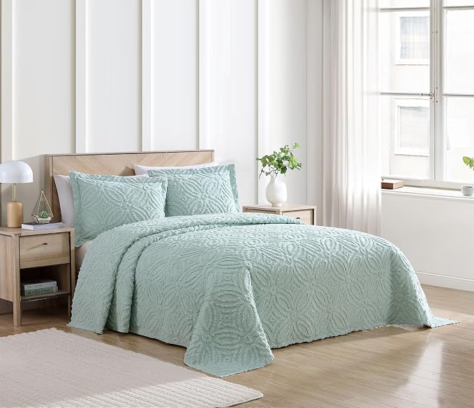 Beatrice Home Fashions Wedding Ring Standard Cotton Chenille Sham, cozy plush - Image 3