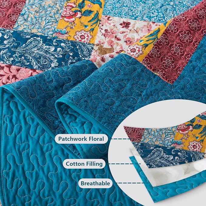 BEDIFANY Farmhouse California King Quilt Set - Image 4