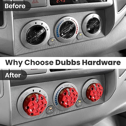 2nd Gen Tacoma Accessories AC Knob Upgrade - 2005,2006,2007,2008,2009,2010,2011,2012,2013,2014,2015 Tacoma Climate Control Dial Mods Set - 2nd Gen Tacoma Mods - for Toyota Interior Replacement Kit