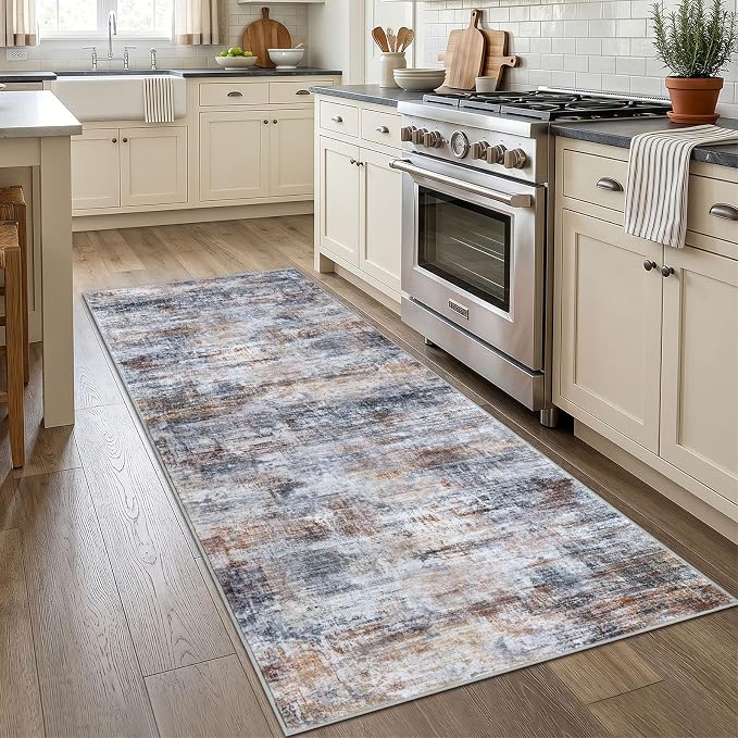 Abstract Runner Rug 3x7 Ft Washable Runners - Image 3