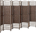 HOMCOM 8 Panel Room Divider, Folding Privacy Screen, Wave Fiber Freestanding by HOMCOM