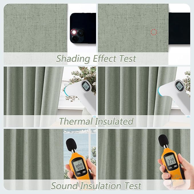 Desert Sage 100% Blackout Curtains 84 Inch Length 2 Panels Set - Image 5