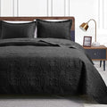 Love's cabin Twin Quilt Set Black Bedspreads by Lovescabin
