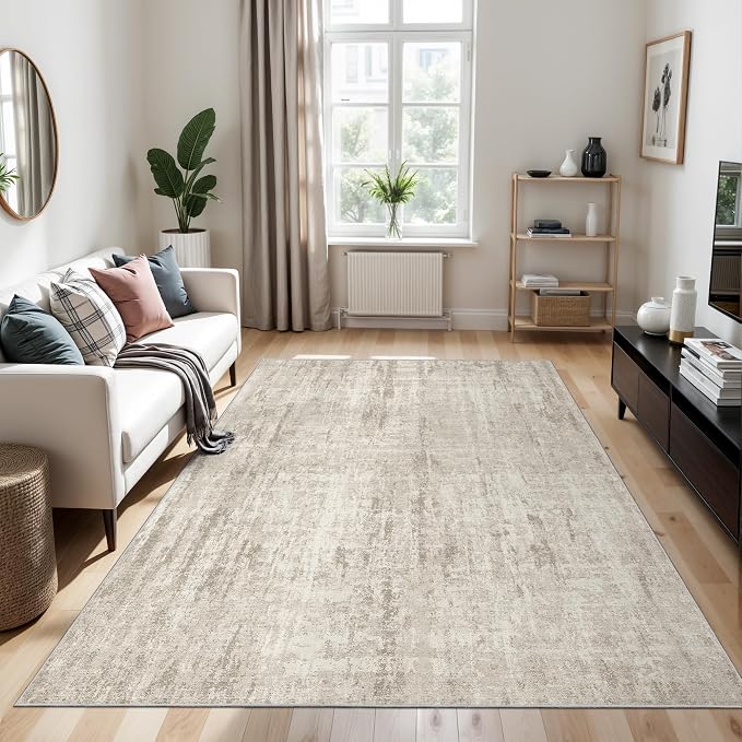 Washable Rugs 5x7, Non Slip Large Area Rugs by Valenrug