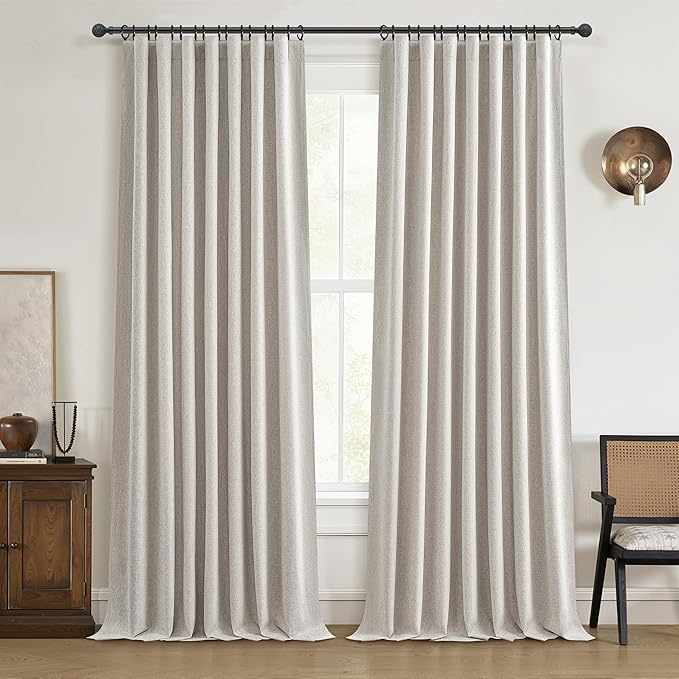 QJmydeco Earthy Extra Long 132 Inch Blackout Curtains by QJMYDECO