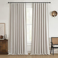 Natural Linen 86 Inch 100% Blackout Curtains by QJMYDECO