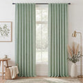 RYB HOME Sage Green 100% Blackout Curtains 96 Inch Long by RYBHOME