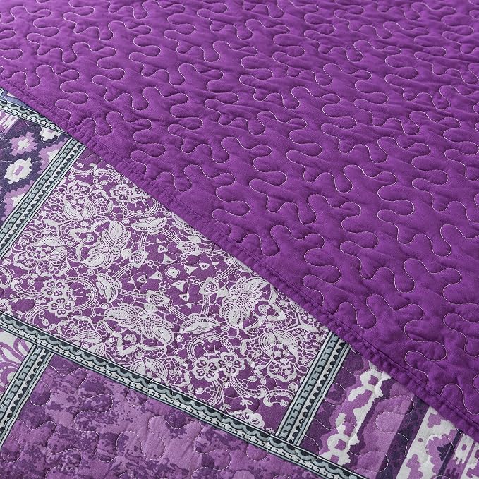 Etwel Cotton Patchwork King Size Quilt Set - Image 9