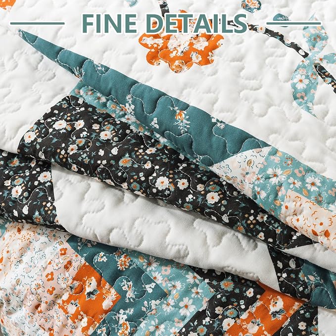 VAPUTAR Cotton Fill Quilt King Size Bedding Set - Image 7