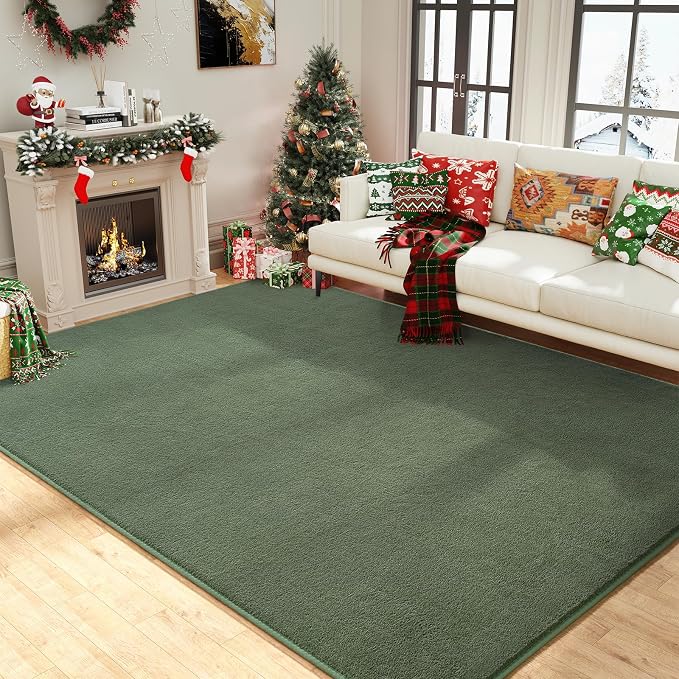 Sage Green Area Rugs for Bedroom Living Room, 6x9 Memory Foam Rug | Thickened - Image 9