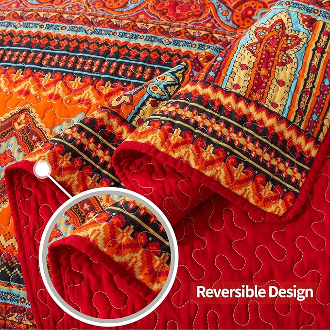 VAPUTAR Cotton Quilt King Size Bedding Set - Image 4