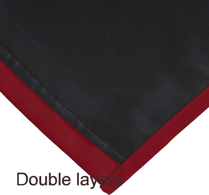 Red Blackout Curtains with Black Liner/40 x 72 Inch/Set of 2 Panels Room - Image 6