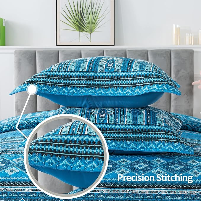 VAPUTAR Cotton Quilt Queen Size Bedding Set - Image 7
